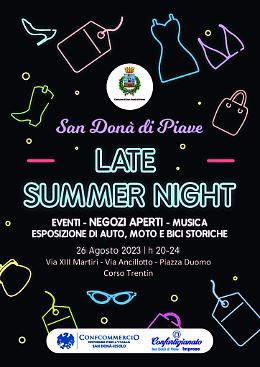 Late Summer Night, ecco la notte bianca di San Donà