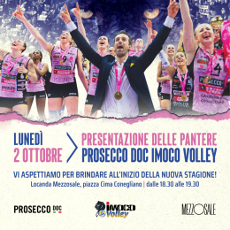 Imoco Volley, lunedì la presentazione in piazza Cima a Conegliano