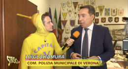 Striscia la Notizia a Verona: Capitan Ventosa viene a trovare il cittadino che ha preso una doppia multa a distanza di qualche minuto