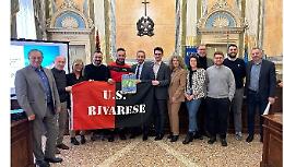 Rovigo, l&rsquo;attaccante eroe Federico Finotti ricevuto in Provincia