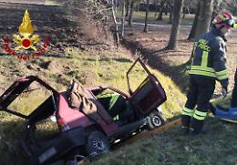 Nel fosso con l'auto a Monastier, ferito un 74enne