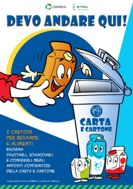 Bassano, "Devo andare qui!": campagna per il corretto conferimento dei cartoni di cibo e bevande