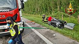 Frontale tra due auto sulla Romea a Mira, quattro feriti