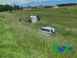 Mestre, incidente sul Raccordo Marco Polo: mezzi fuori strada, due feriti