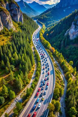  Traffico intenso e code interminabili nel controesodo dalle Dolomiti