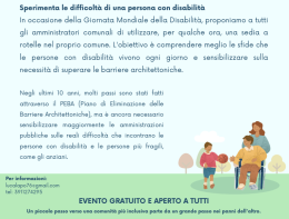 Amministratori in sedia a rotelle: un giorno per vivere le difficoltà della disabilità