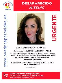 Riprendono le ricerche del corpo di Ana Maria Henao, la milionaria americana scomparsa a Madrid