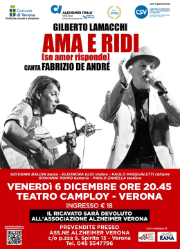 Concerto benefico per l'Alzheimer al Camploy: un aiuto concreto per i più fragili
