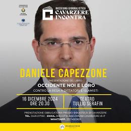 Daniele Capezzone presenta in serata il suo nuovo libro al Teatro Tullio Serafin