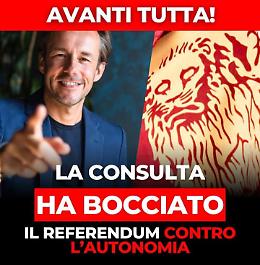 Autonomia, Villanova (Lega): “Bocciatura del referendum è un de profundis per Pd e 5 Stelle”