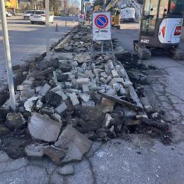 Rifacimento dei marciapiedi a Ponte San Nicolò