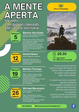 "A mente aperta", un ciclo di incontri con i giovani laureati del territorio