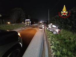 Morgano, incidente tra due auto e un furgone: due feriti
