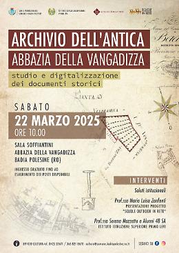 Archivio storico dell’abbazia della Vangadizza: un progetto di digitalizzazione e studio