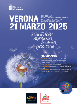 Giornata della Memoria e dell'Impegno: uniamo le forze contro le mafie