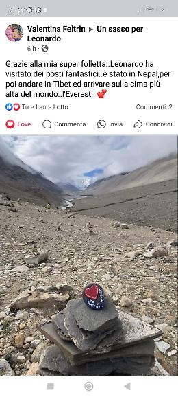 Un amore mondiale: i sassi di Leonardo raggiungono le Maldive e la vetta dell'Everest