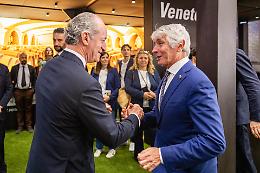Zaia accoglie il ministro Abodi al Vinitaly: "Siamo la Regione più sportiva d’Italia"
