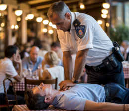 Viceispettore in vacanza salva una vita al ristorante
