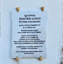 Piove di Sacco. Demetrio Alpago: l'artista sacerdote che ha colorato di fede il Veneto, ora ricorda il suo nome su pietra