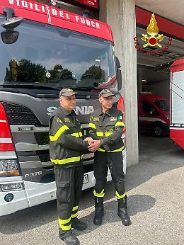 Treviso, il Comando dei Vigili del Fuoco saluta Costa e accoglie il nuovo comandante Cristiano Cusin