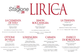 La Fenice presenta le stagioni lirica, balletto e sinfonica 2025-2026 tra grandi classici e novità