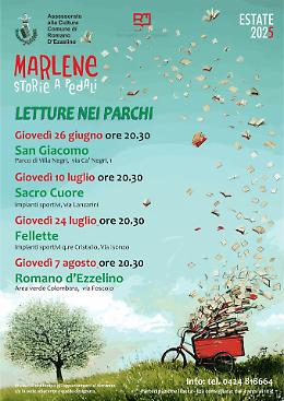 Romano d’Ezzelino, “Marlene – Storie a Pedali” torna a incantare: quattro serate di letture sotto le stelle