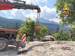 Borca di Cadore, completati 60 interventi dopo la frana: Vigili del Fuoco al termine delle operazioni