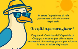 Occhi protetti sotto il sole: a Chioggia parte la campagna estiva di prevenzione itinerante