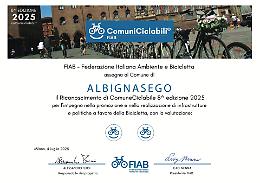 Albignasego entra nella rete dei Comuni Ciclabili con il riconoscimento FIAB 2025