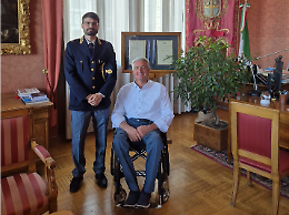 Il Sindaco De Pellegrin riceve a Palazzo Rosso il nuovo dirigente della Polizia stradale di Belluno