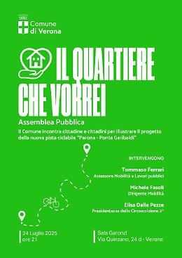 "Il comune che vorrei": a Quinzano assemblea pubblica per presentare la nuova pista ciclabile da Parona a Ponte Garibaldi
