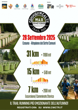 Nasce la “Commonwealth Cemeteries Trail Run” sull’Altopiano dei Sette Comuni