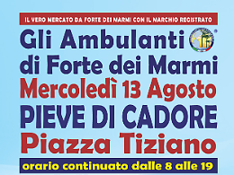 L'open market glamour di Forte dei Marmi sbarca a Pieve di Cadore il 13 agosto