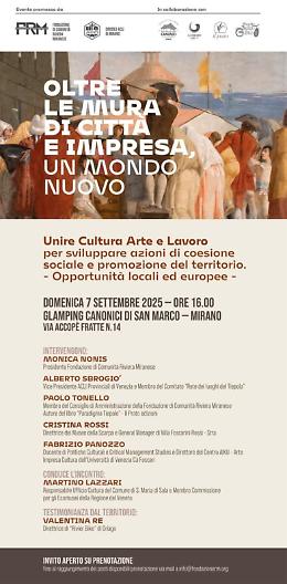Mirano e Riviera del Brenta si incontrano per pensare insieme un futuro più culturale e sostenibile