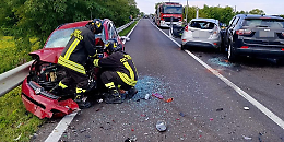 Schianto sulla SP45 a Rosolina: tre auto coinvolte, un ferito grave 