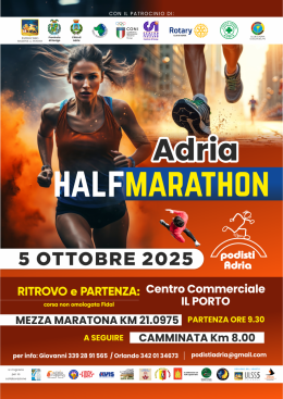 Adria si prepara a correre: la prima “Half Marathon” celebra i 50 anni dell'associazione podistica locale
