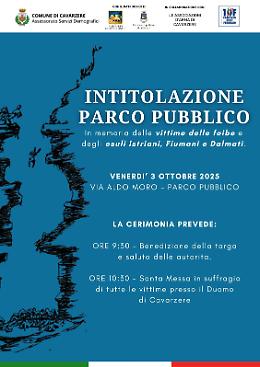 Cavarzere intitola un parco alle Vittime delle Foibe: una memoria che parla al presente