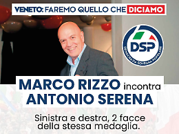 Marco Rizzo lancia la campagna elettorale itinerante “Fuori dall’Eurofollia” con Mauro Corona e Antonio Serena