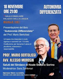 A Noale si accende il dibattito sull’autonomia: Bertolissi e Morosin presentano “Materiali Controcorrente”