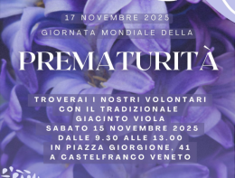 Treviso e Castelfranco Veneto si tingono di viola per la Giornata Mondiale della Prematurità
