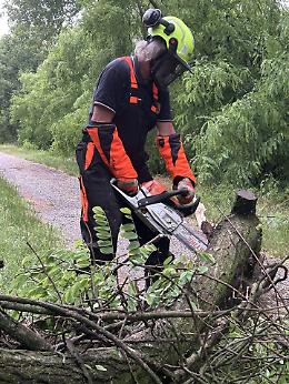 Vigodarzere. Volontari di Protezione civile in azione