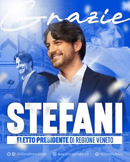 Stefani: “Grazie Veneto, sarò presidente di tutti”