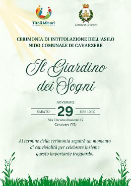 Cavarzere, scelto il nome del nuovo nido comunale: si chiamerà “Il Giardino dei Sogni”
