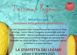 “Tessiamo legami”: una settimana di eventi nel Distretto Pieve per la Giornata della Disabilità