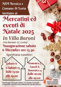 Natale a Loria: mercatini, musica e laboratori per grandi e piccini