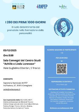 A Treviso un convegno sui “280 giorni che plasmano la vita”: riflettori sul ruolo del prenatale nello sviluppo della personalità