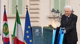 Il Presidente Mattarella accende il braciere olimpico: tutto pronto per la staffetta finale nel bel paese