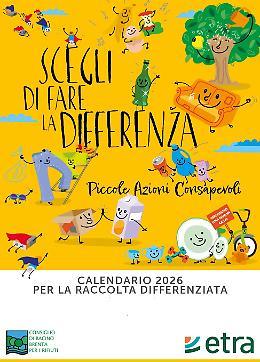 In distribuzione il calendario della raccolta differenziata 2026 di ETRA: piccoli gesti, grande differenza