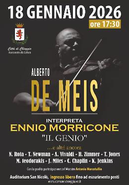 Chioggia, il violino di Alberto De Meis celebra Ennio Morricone e grandi colonne sonore