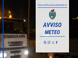 Mezzi spargisale pronti a intervenire a Venezia per contrastare le possibili gelate notturne